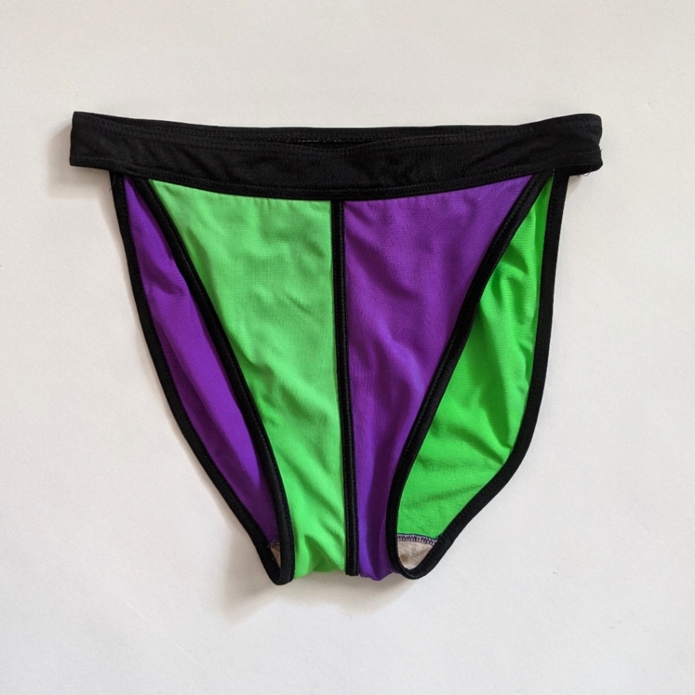 Vintage colour block bikini bottoms